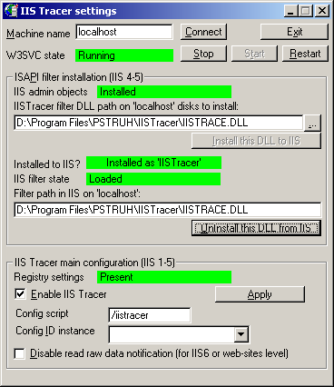 IIS Tracer ISAPI filter is loaded. You can try /iistracer http interface on your IIS server.